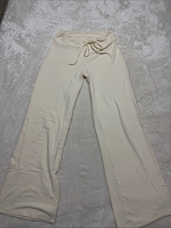 Amazon Pants - Amazon Cream Drawstring Lounge Pants
